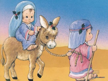  Navidad Pintura al %C3%B3leo - Dibujos animados de Cuento de Navidad en Egipto para niños